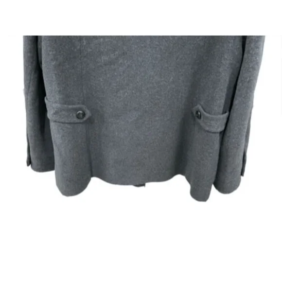 Cole Haan Black Cashmere, Wool High Mock Neck Overcoat Sz 10 Womens EUC - Picture 10 of 11